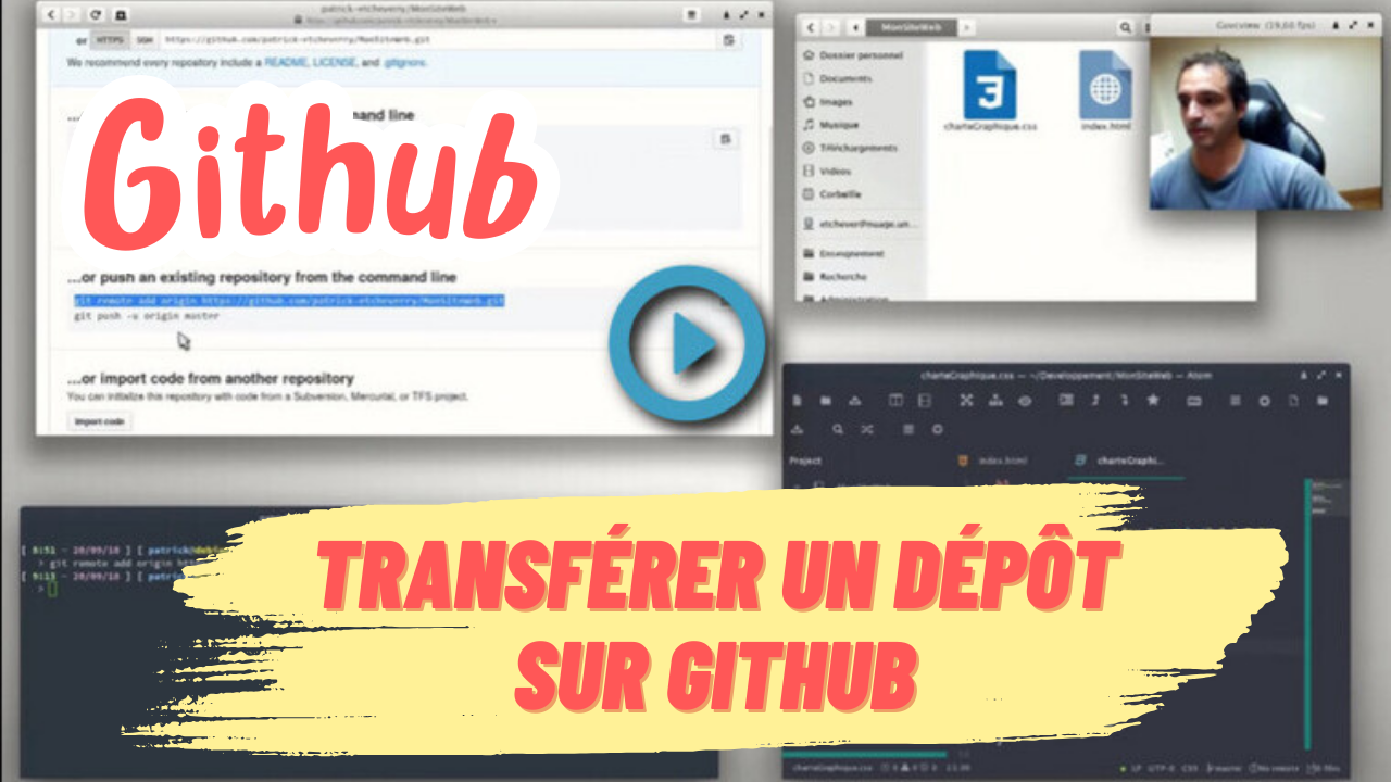 Transferer depot git sur github