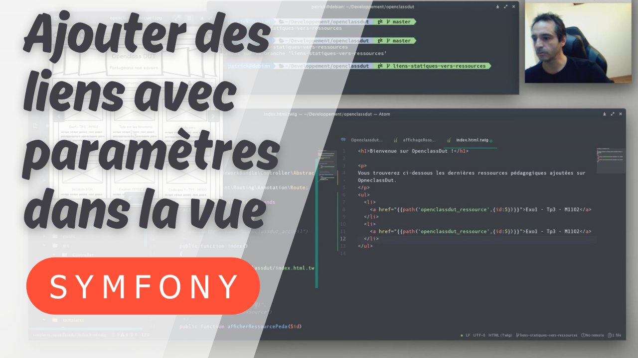 Creer liens avec parametres via path