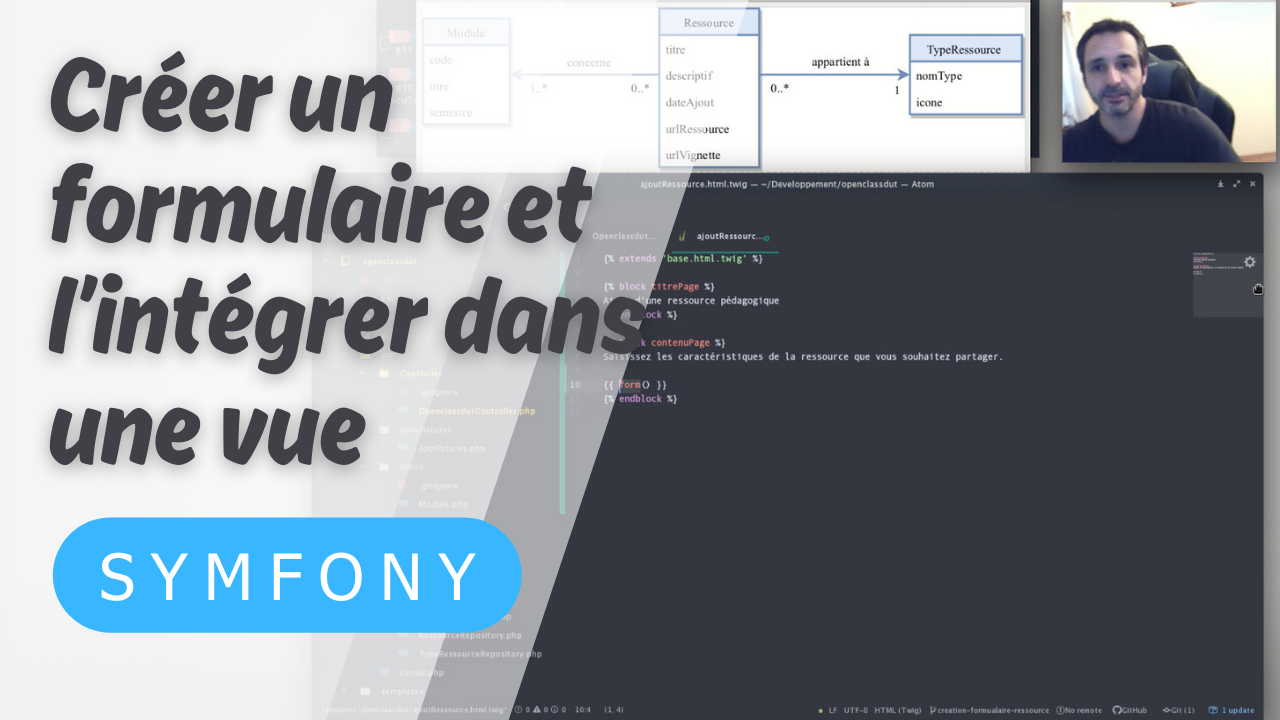 Creer formulaire et l integrer