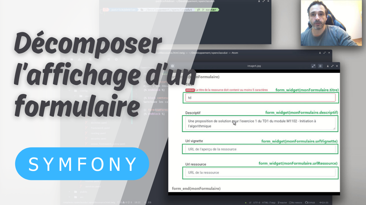 Decomposer affichage formulaire