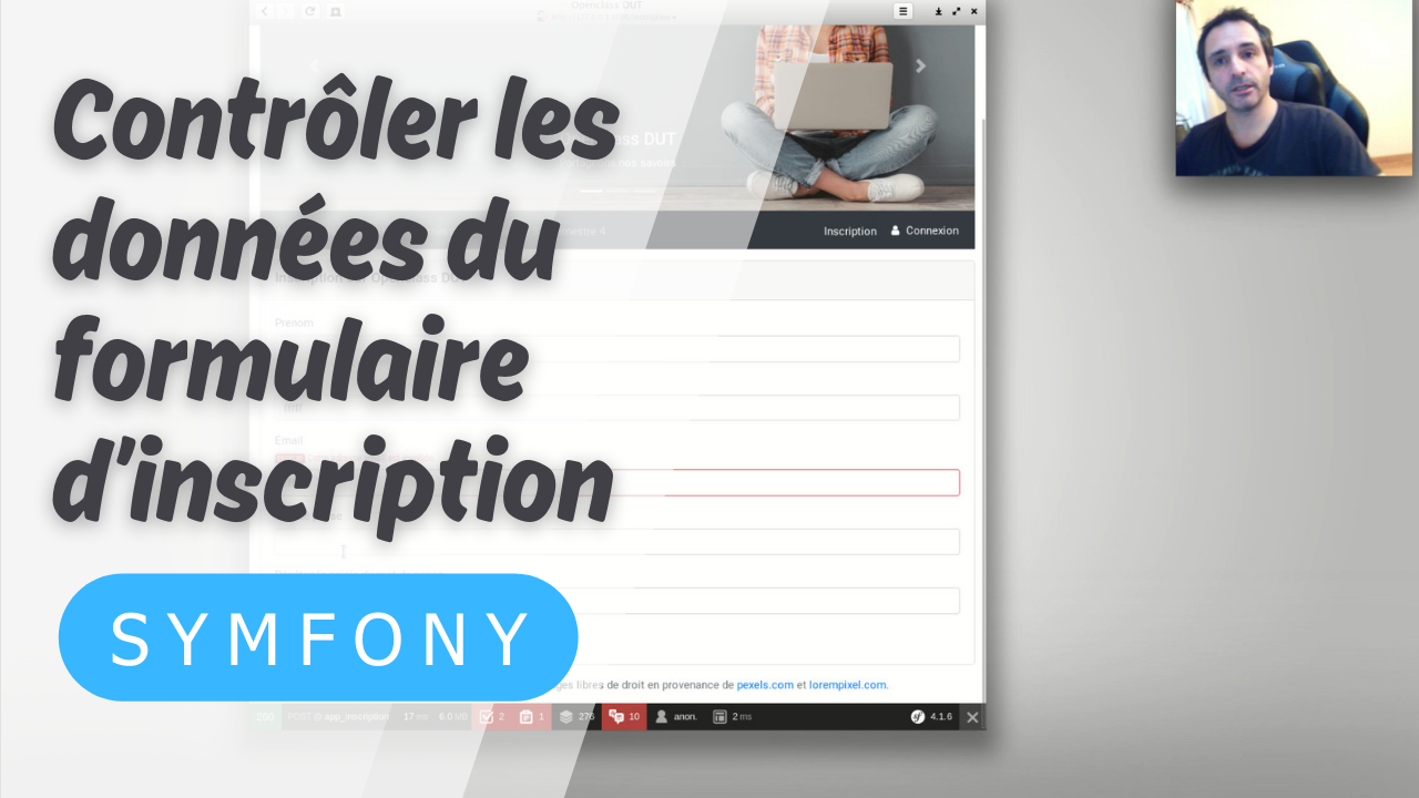 Controle data formulaire inscription